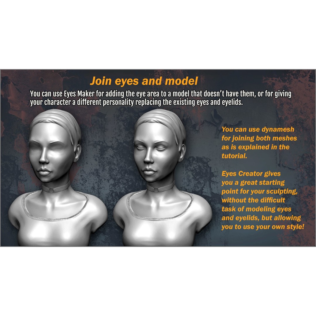 Eyes Creator 3D Model – ZBrush Plugin for Custom Eye Morphing - View 3