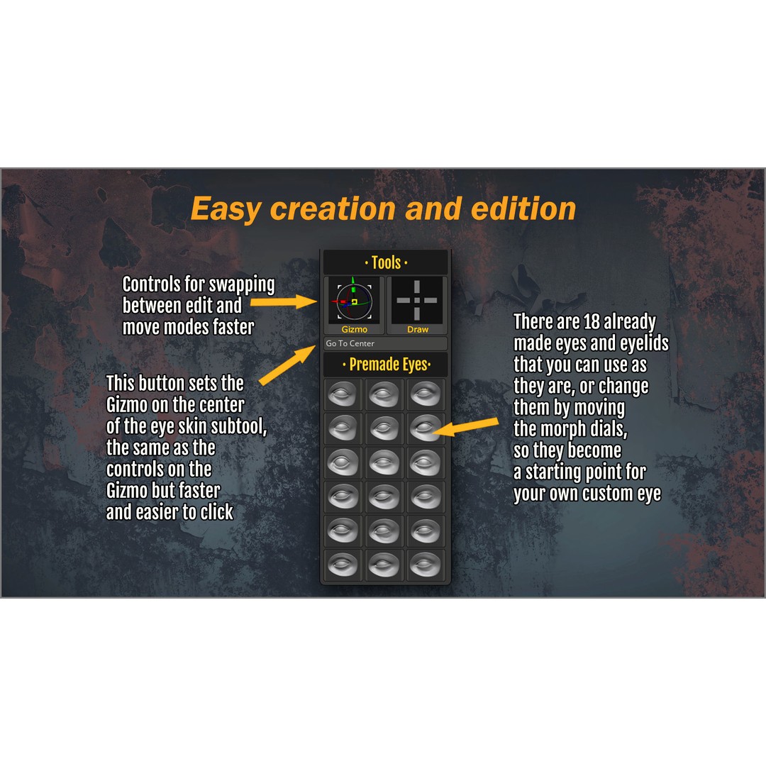 Eyes Creator 3D Model – ZBrush Plugin for Custom Eye Morphing - View 8
