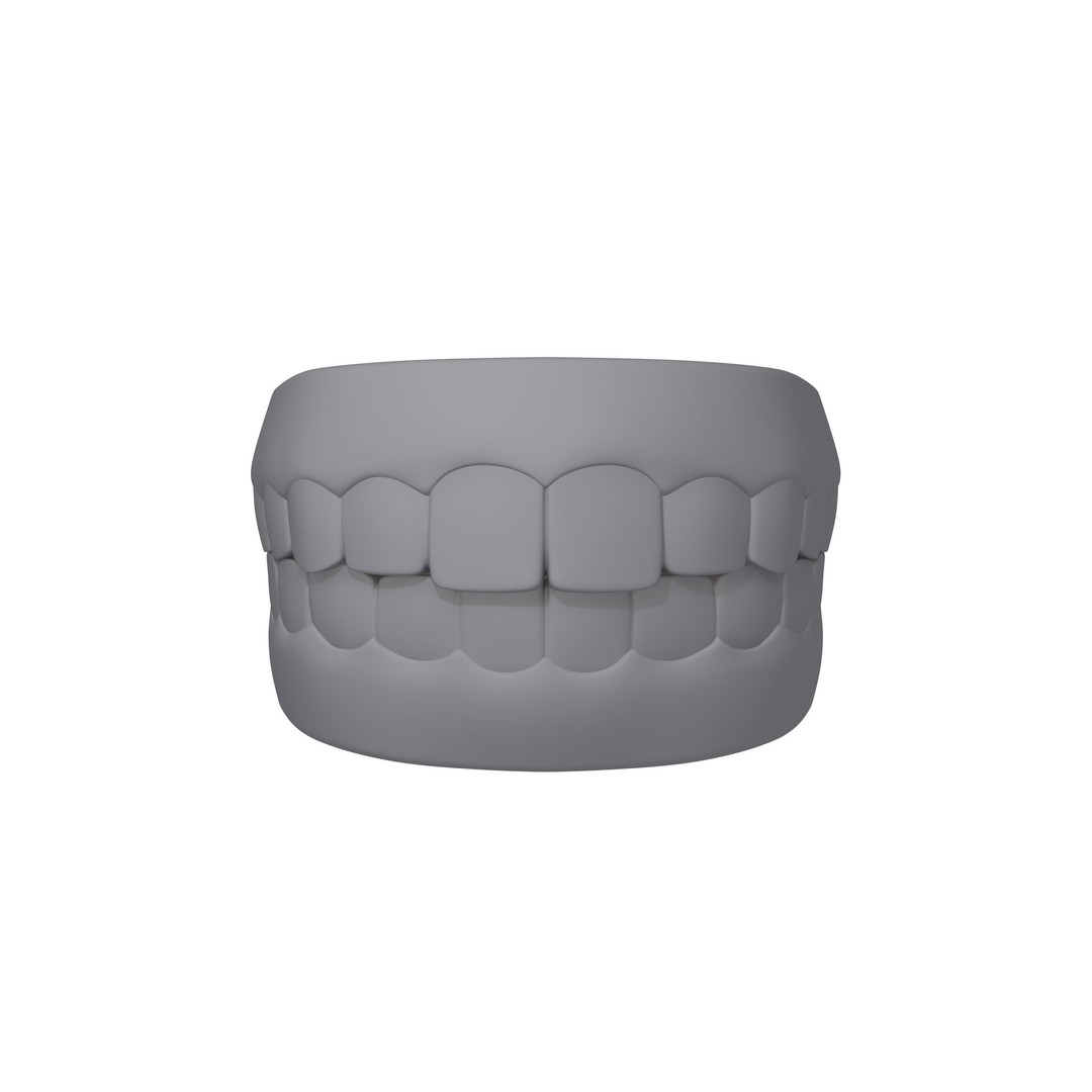 Human Mouth Teeth 3D Model – Cartoon Style, PBR Textures, FBX, OBJ - View 10