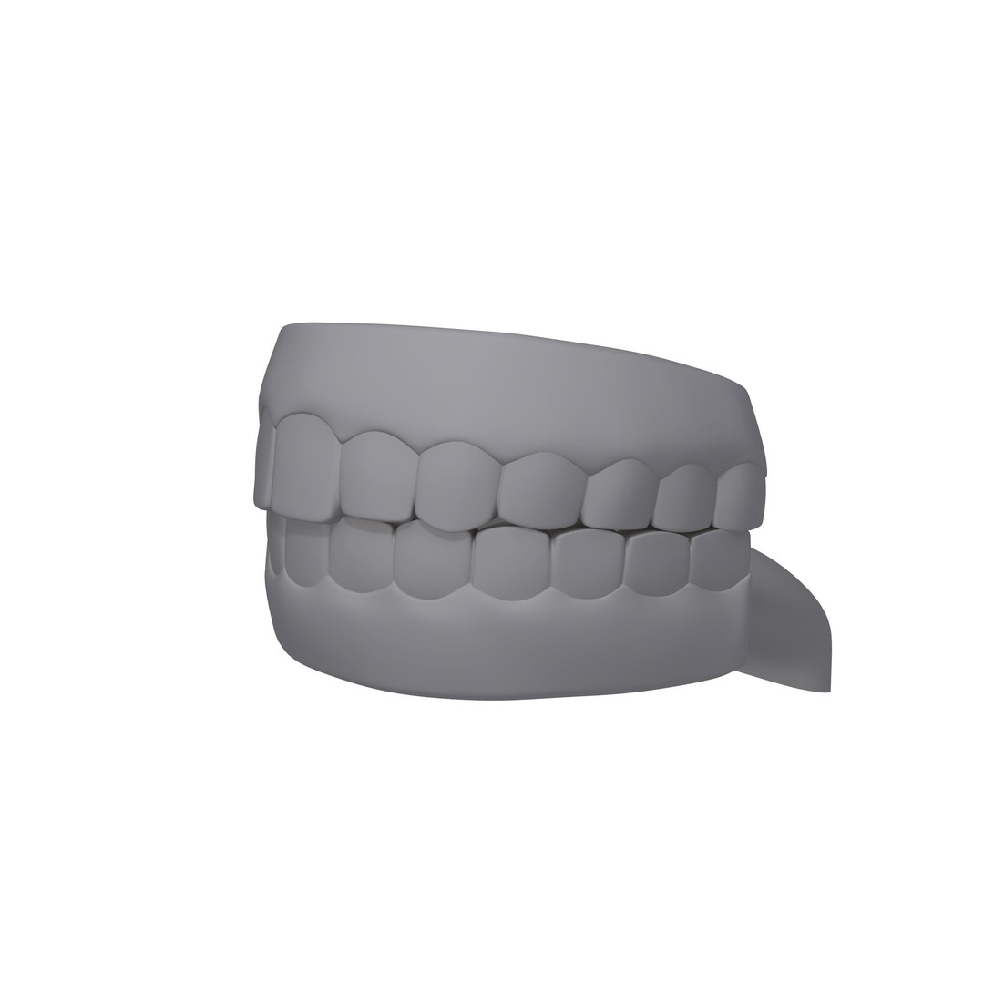 Human Mouth Teeth 3D Model – Cartoon Style, PBR Textures, FBX, OBJ - View 13