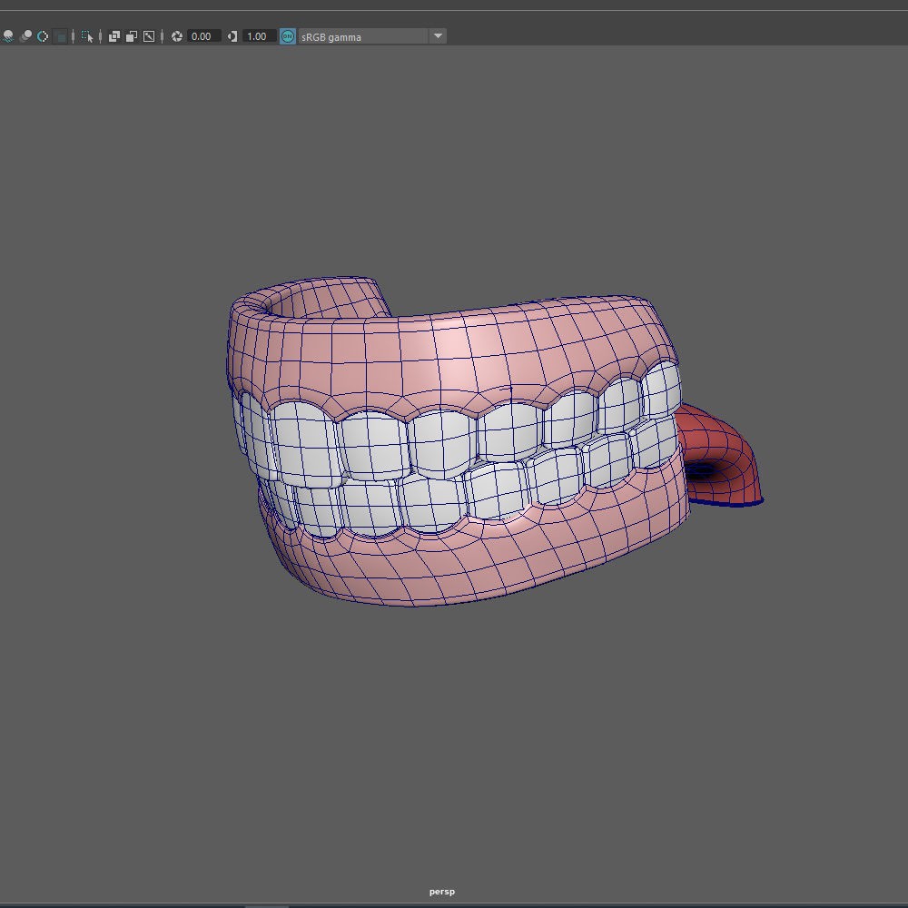 Human Mouth Teeth 3D Model – Cartoon Style, PBR Textures, FBX, OBJ - View 15