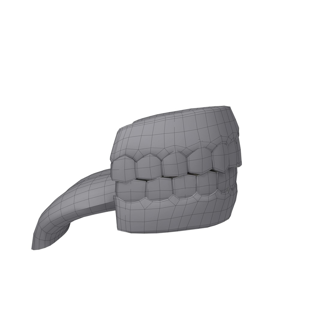 Human Mouth Teeth 3D Model – Cartoon Style, PBR Textures, FBX, OBJ - View 7