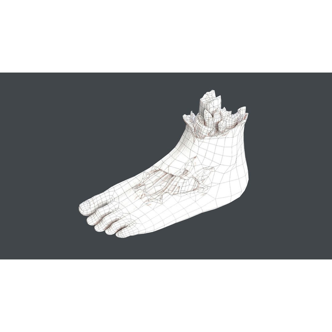Severed Feet 3D Model – Low Poly Horror Asset, FBX, PBR Textures - View 28