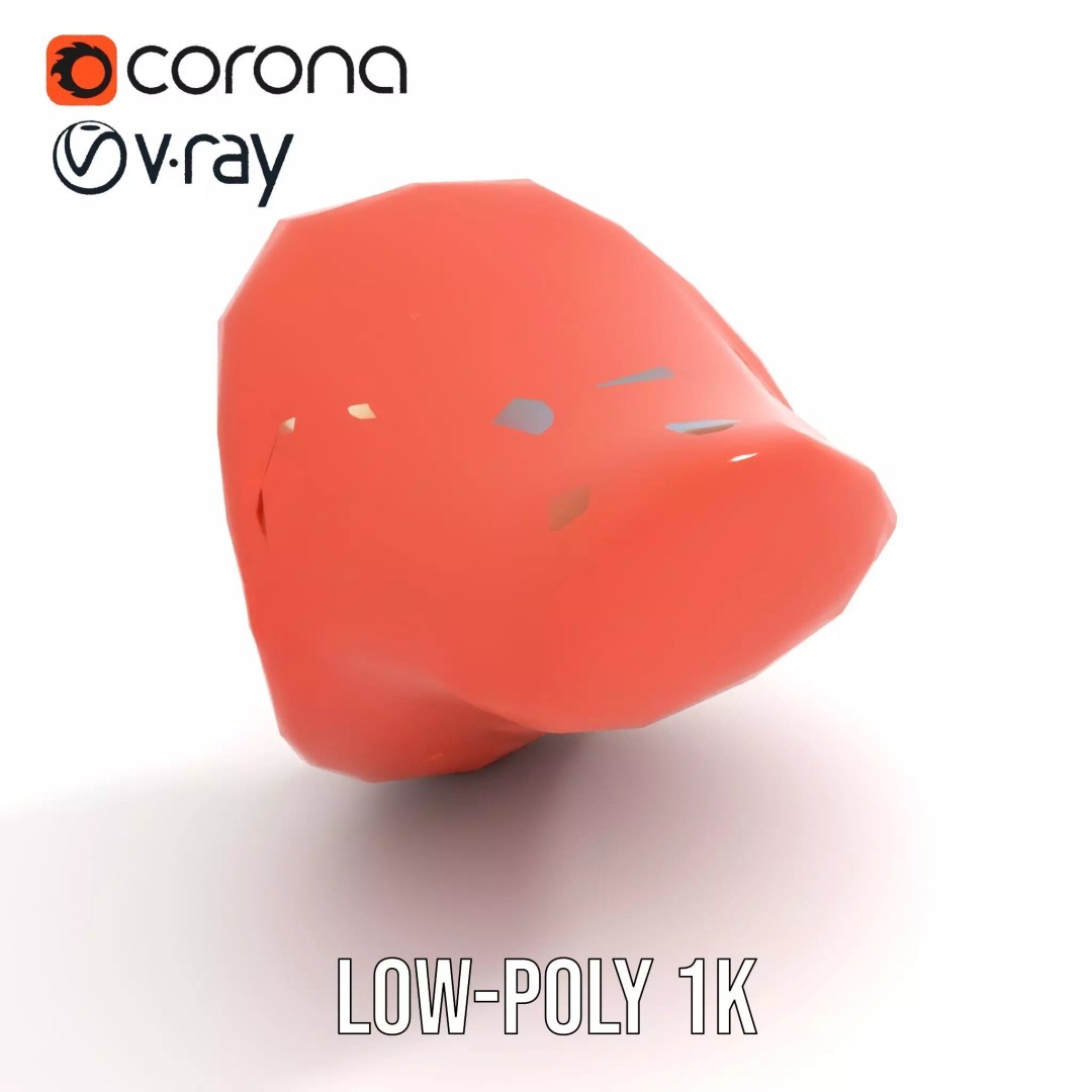 Realistic Open Mouth 3D Model – Low Poly PBR Asset for Animation - View 8