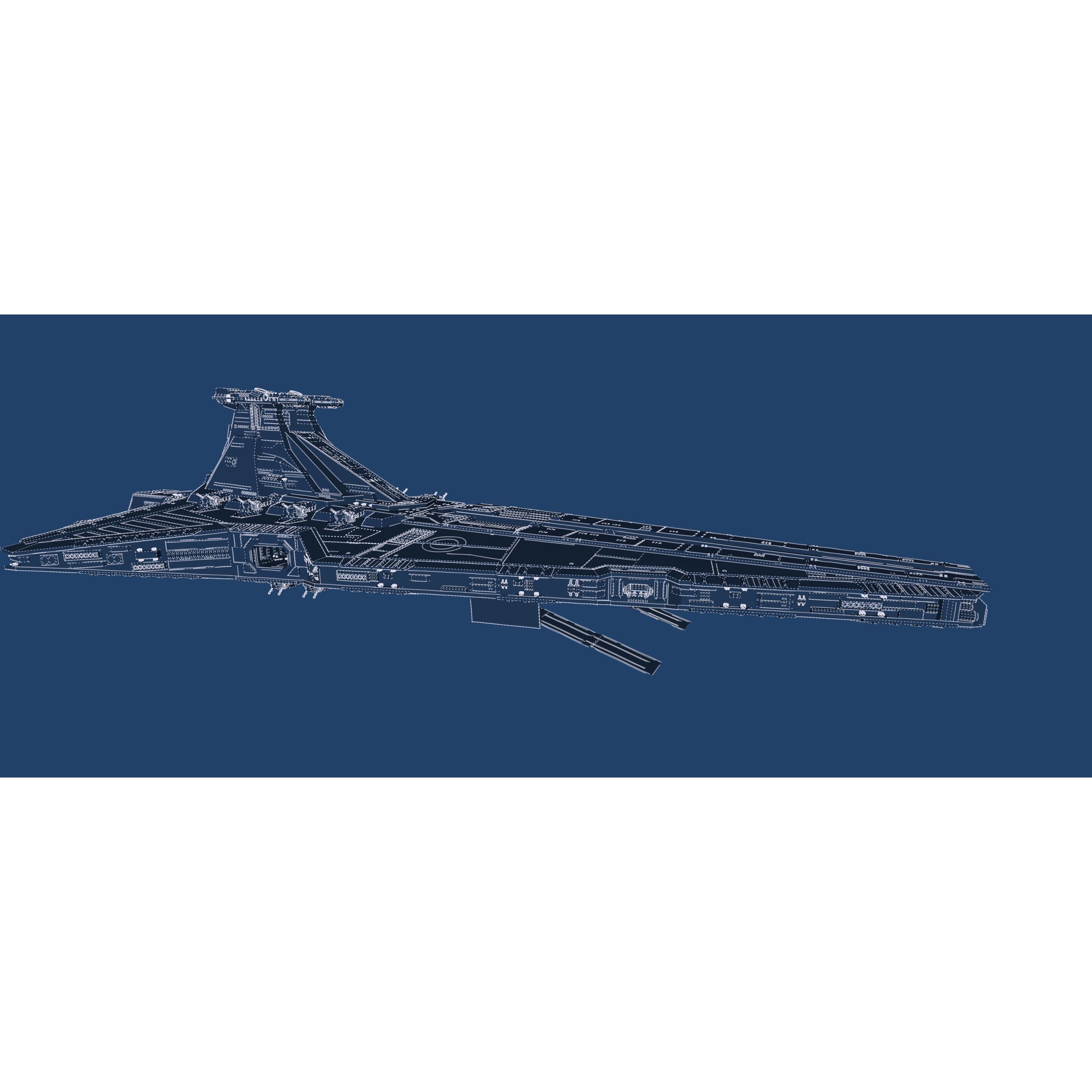 Venator Class Spaceship - Detailed 3D Model - View 33