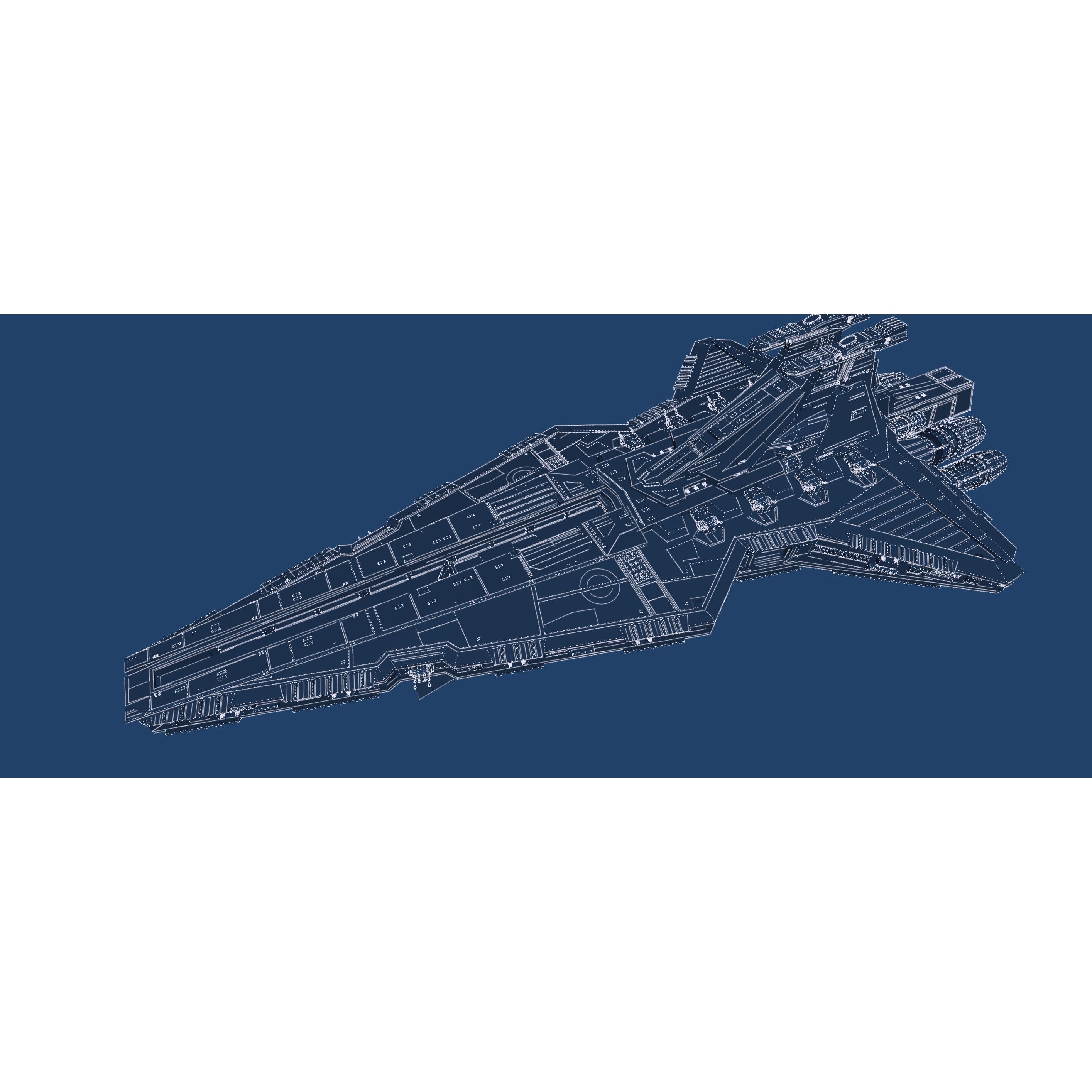 Venator Class Spaceship - Detailed 3D Model - View 34