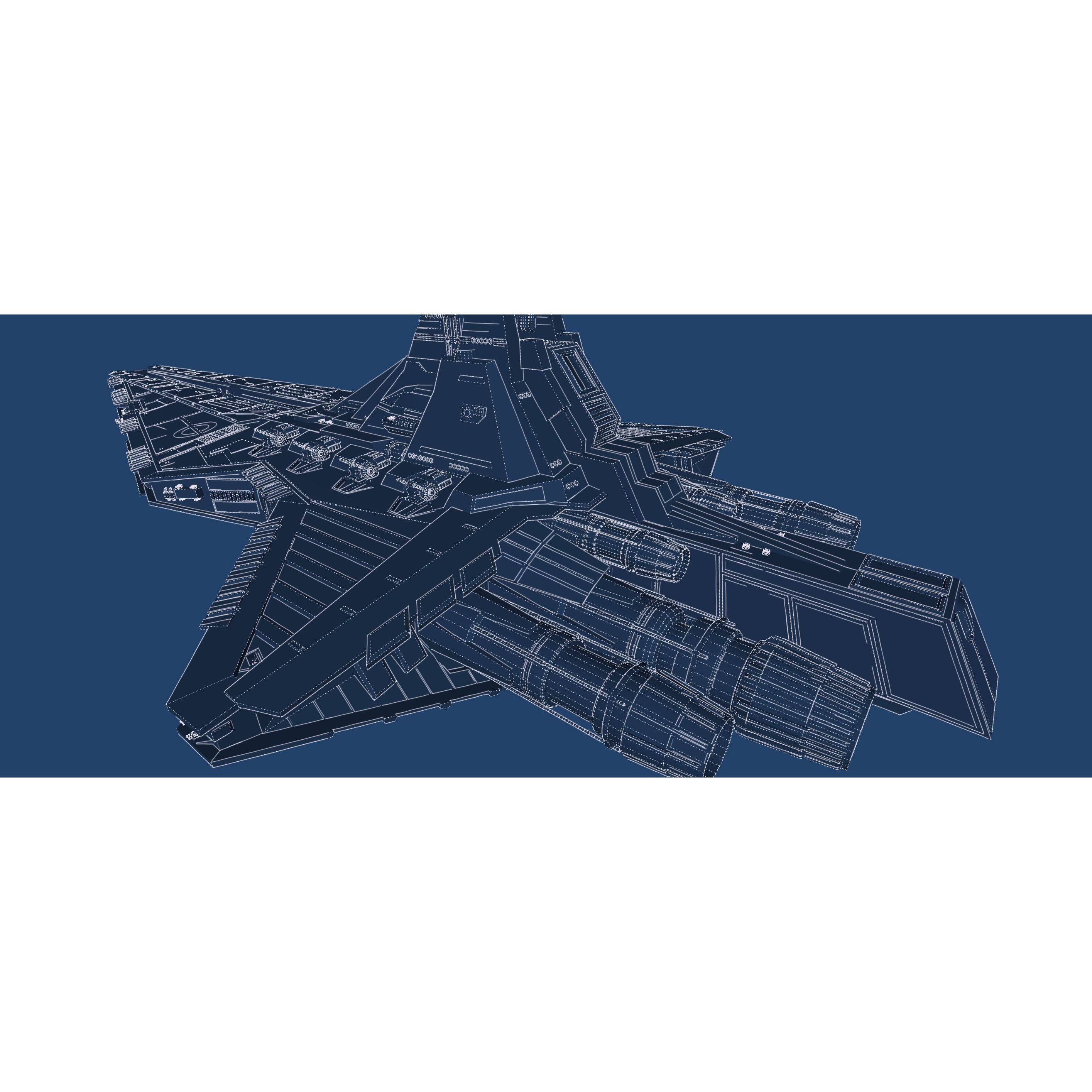 Venator Class Spaceship - Detailed 3D Model - View 35