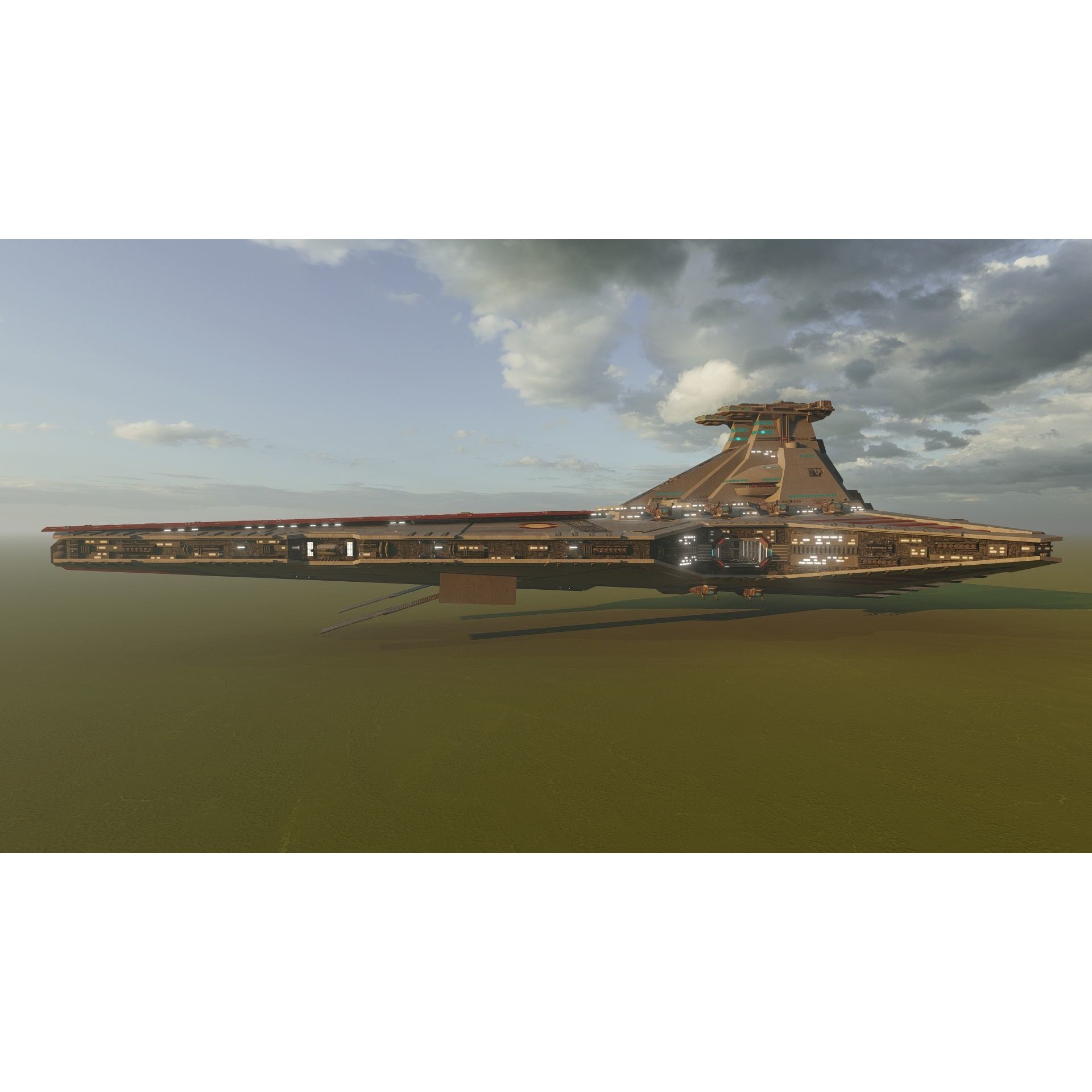 Venator Class Spaceship - Detailed 3D Model - View 5