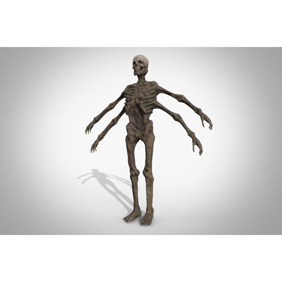 Four-Armed Monster 3D Model – Low Poly Game Asset, FBX - View 10
