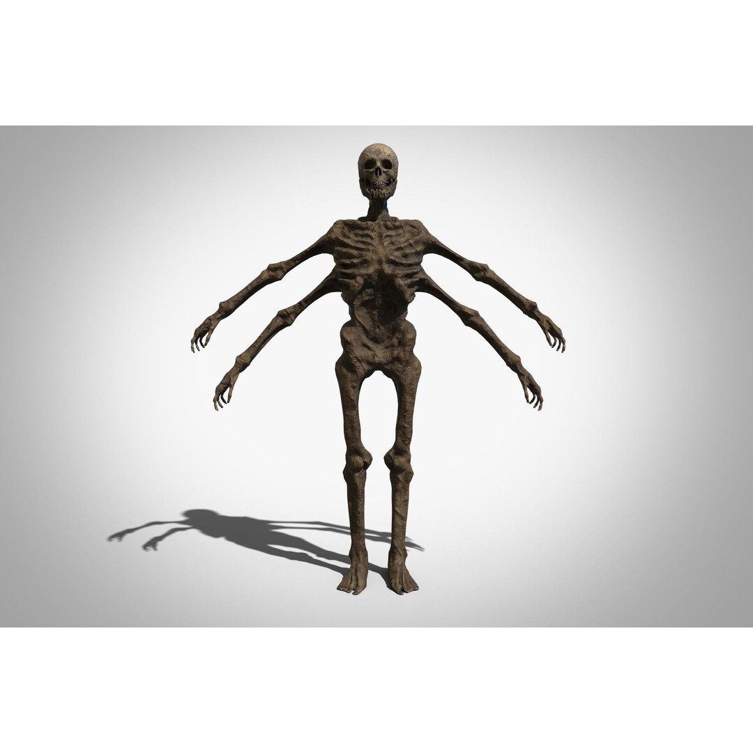 Four-Armed Monster 3D Model – Low Poly Game Asset, FBX - View 11