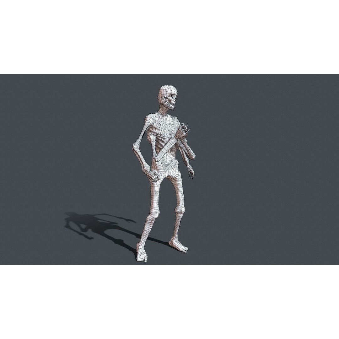 Four-Armed Monster 3D Model – Low Poly Game Asset, FBX - View 30