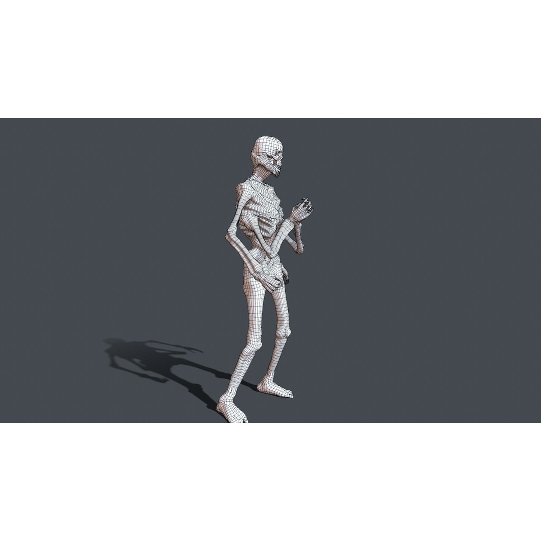 Four-Armed Monster 3D Model – Low Poly Game Asset, FBX - View 31