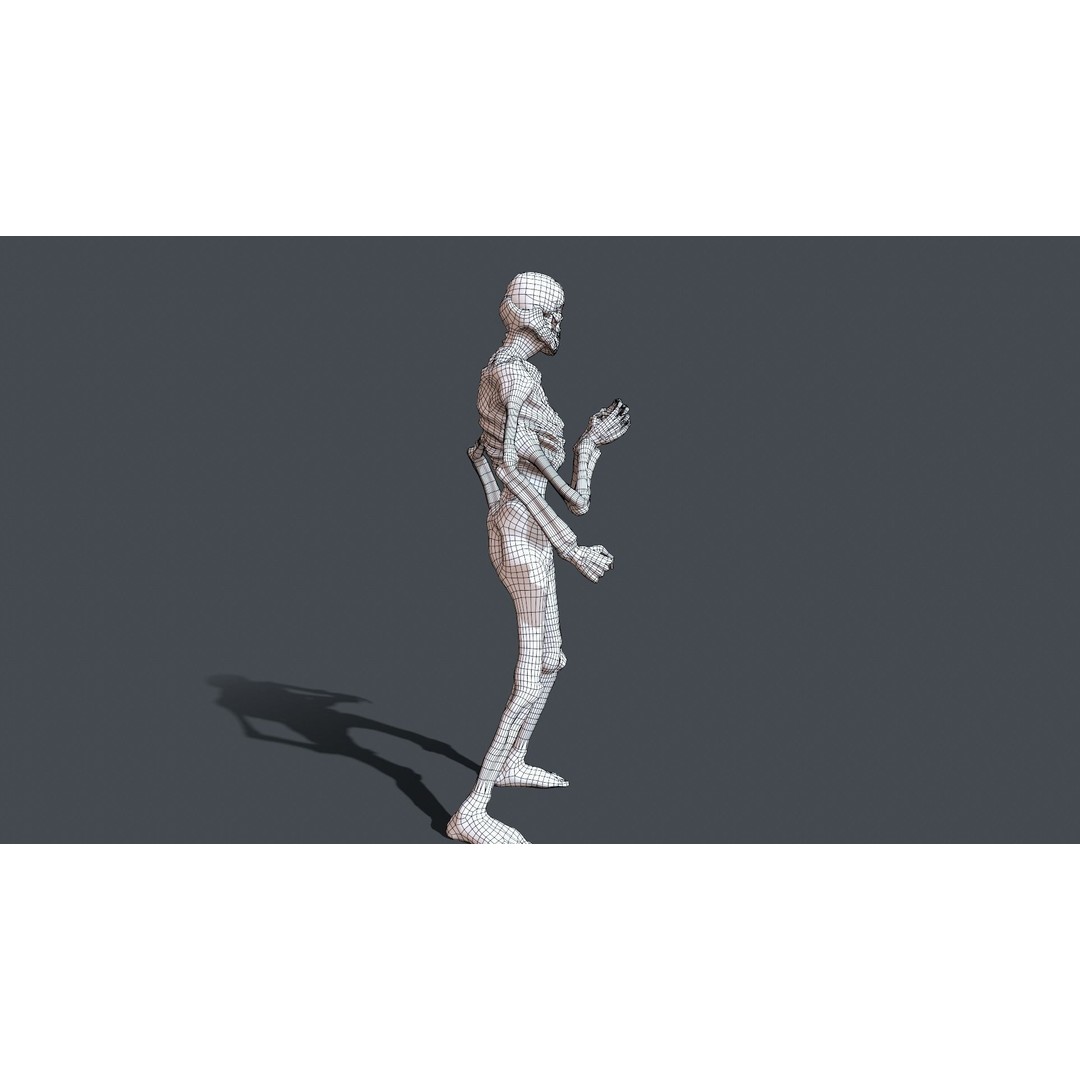 Four-Armed Monster 3D Model – Low Poly Game Asset, FBX - View 32