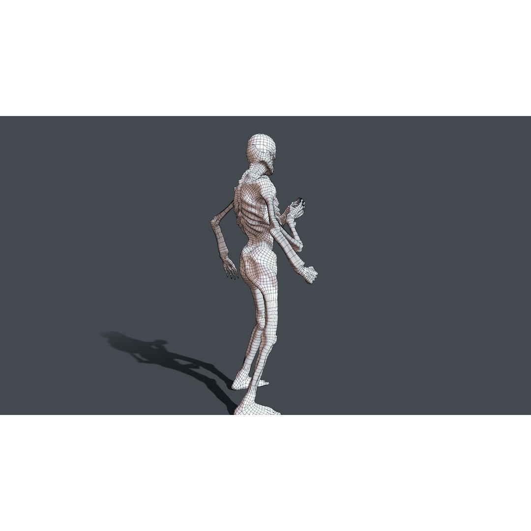 Four-Armed Monster 3D Model – Low Poly Game Asset, FBX - View 33