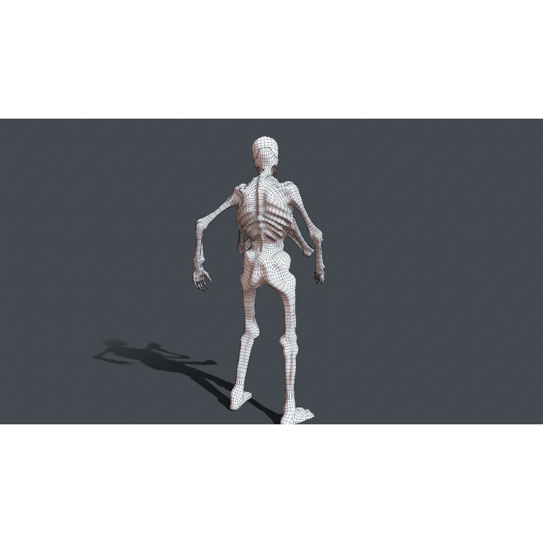 Four-Armed Monster 3D Model – Low Poly Game Asset, FBX - View 35