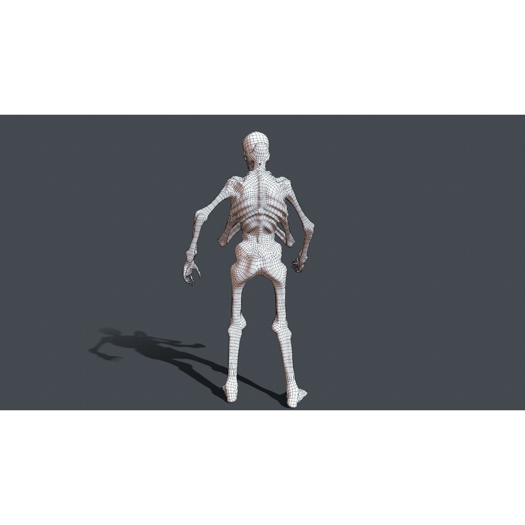 Four-Armed Monster 3D Model – Low Poly Game Asset, FBX - View 36