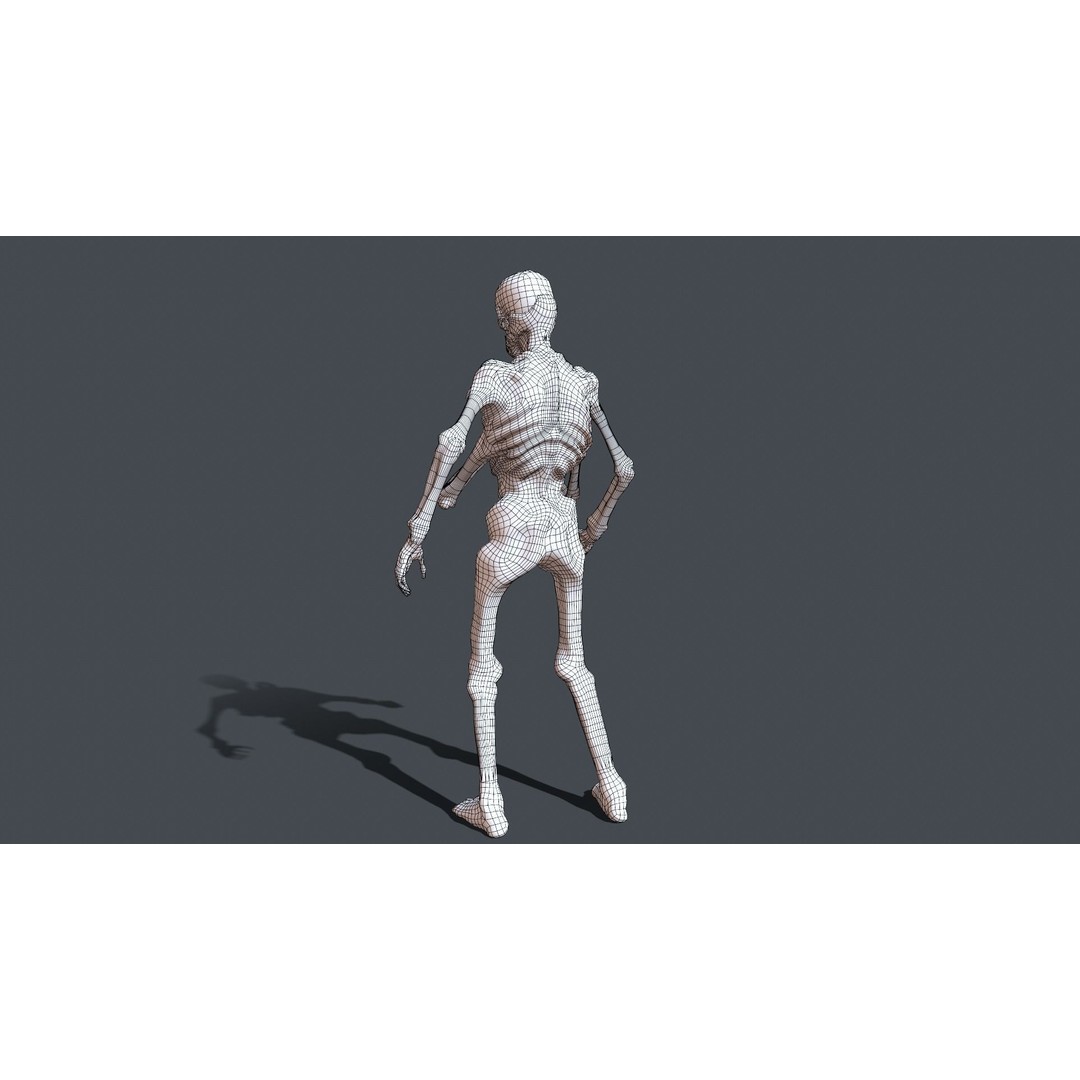 Four-Armed Monster 3D Model – Low Poly Game Asset, FBX - View 37