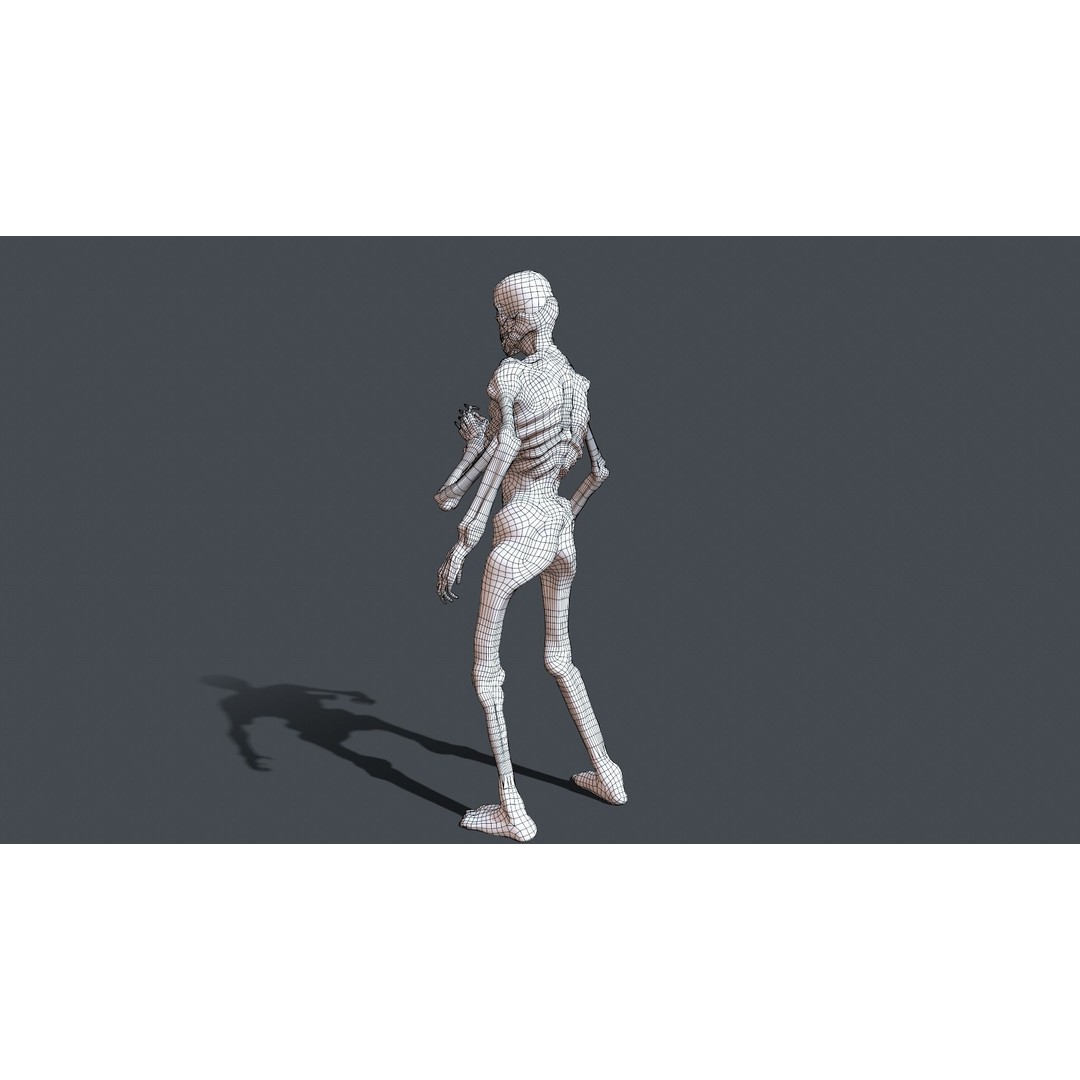 Four-Armed Monster 3D Model – Low Poly Game Asset, FBX - View 38