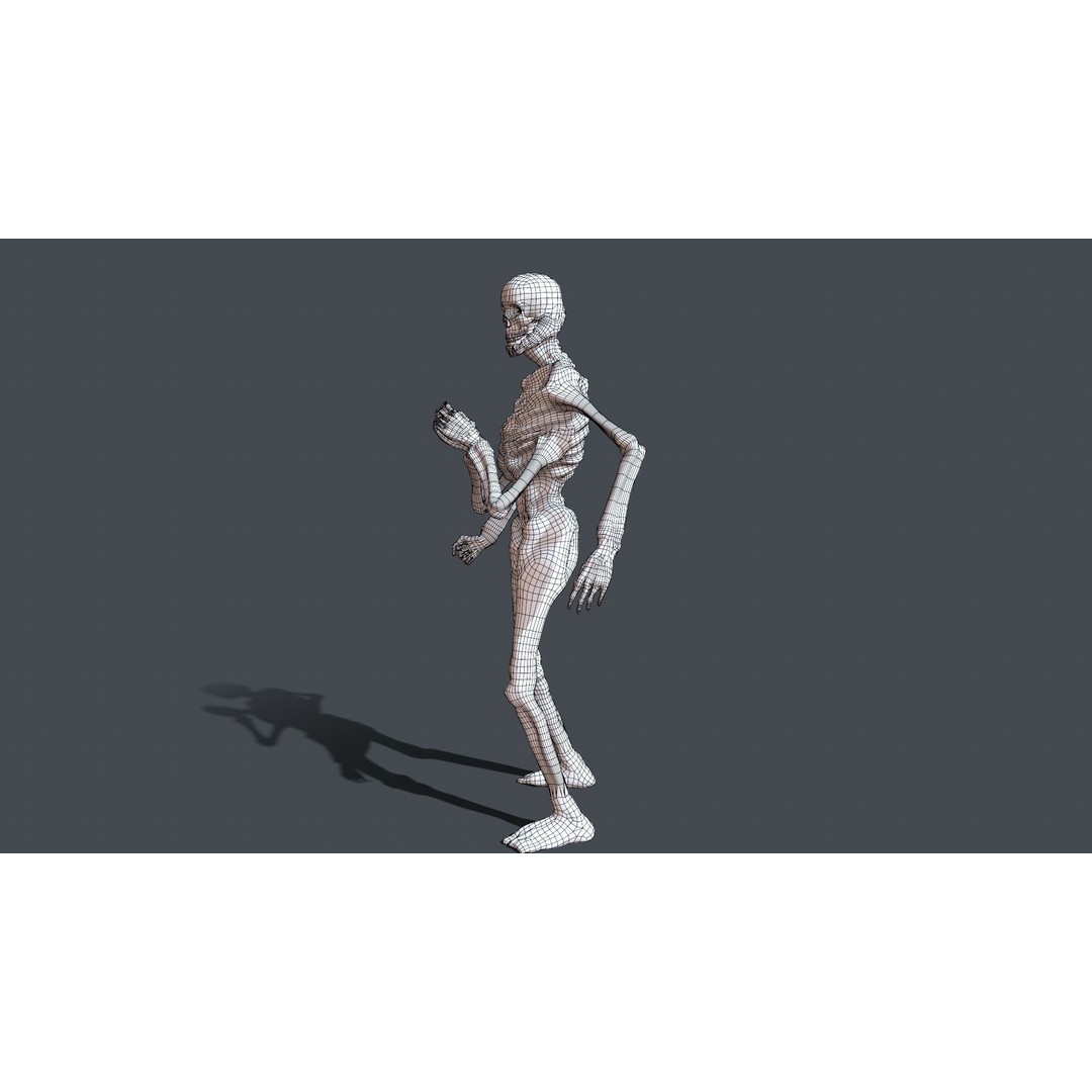 Four-Armed Monster 3D Model – Low Poly Game Asset, FBX - View 40
