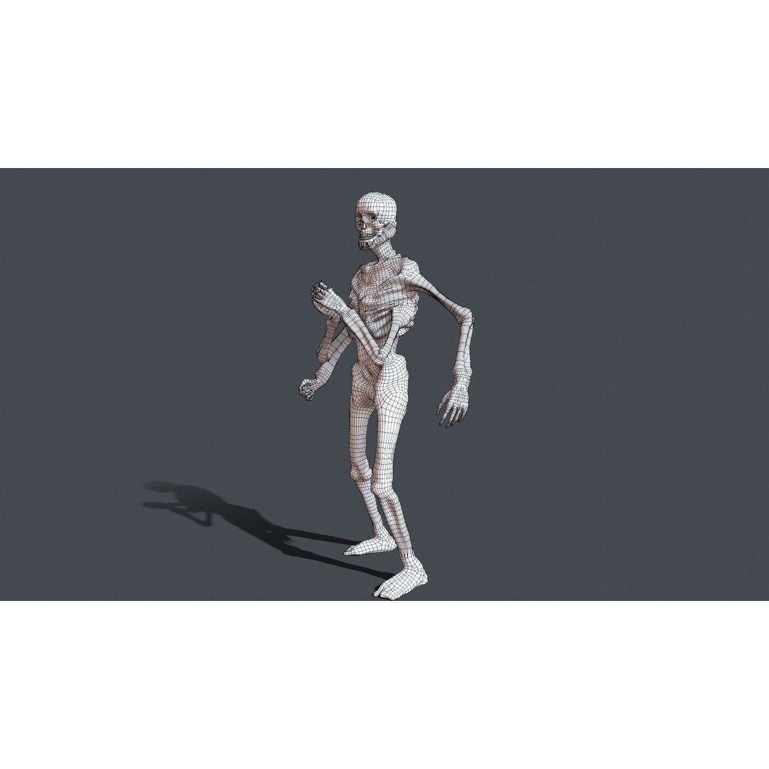 Four-Armed Monster 3D Model – Low Poly Game Asset, FBX - View 41