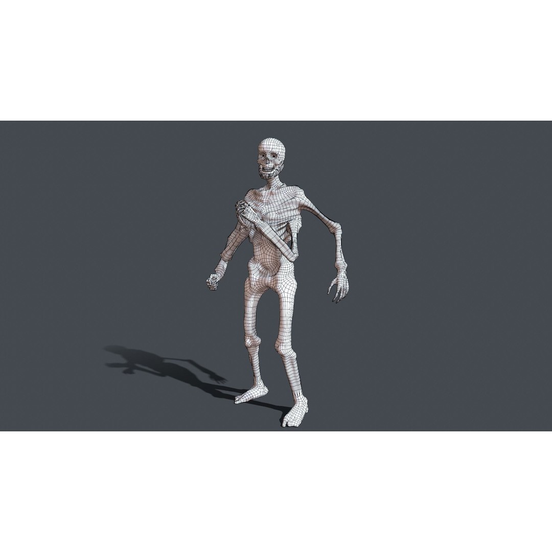 Four-Armed Monster 3D Model – Low Poly Game Asset, FBX - View 42