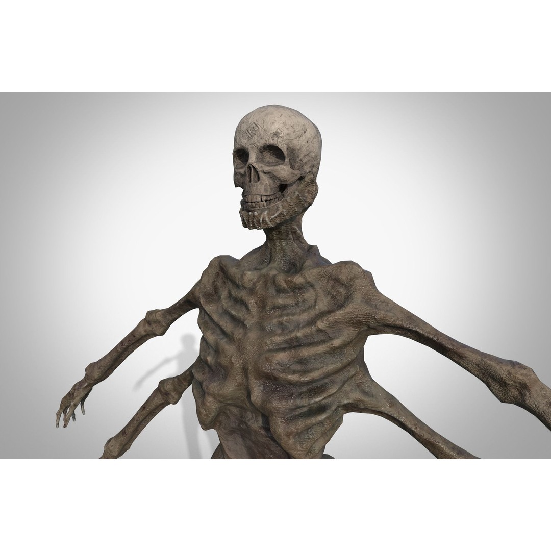 Four-Armed Monster 3D Model – Low Poly Game Asset, FBX - View 8