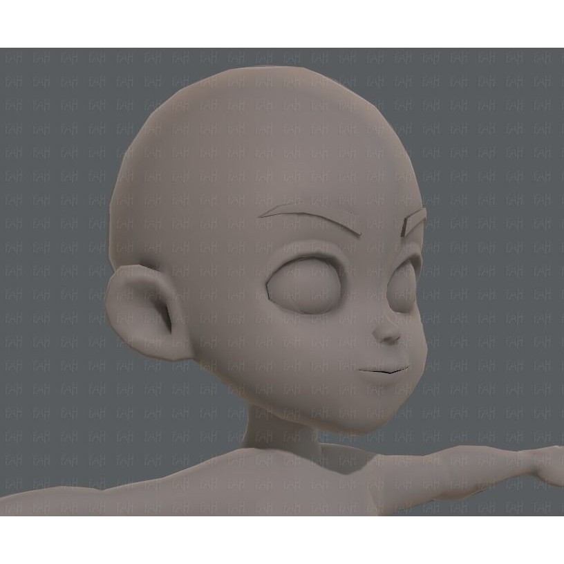 Base Mesh Boy Character 3D Model – Low Poly Cartoon Asset, FBX - View 20