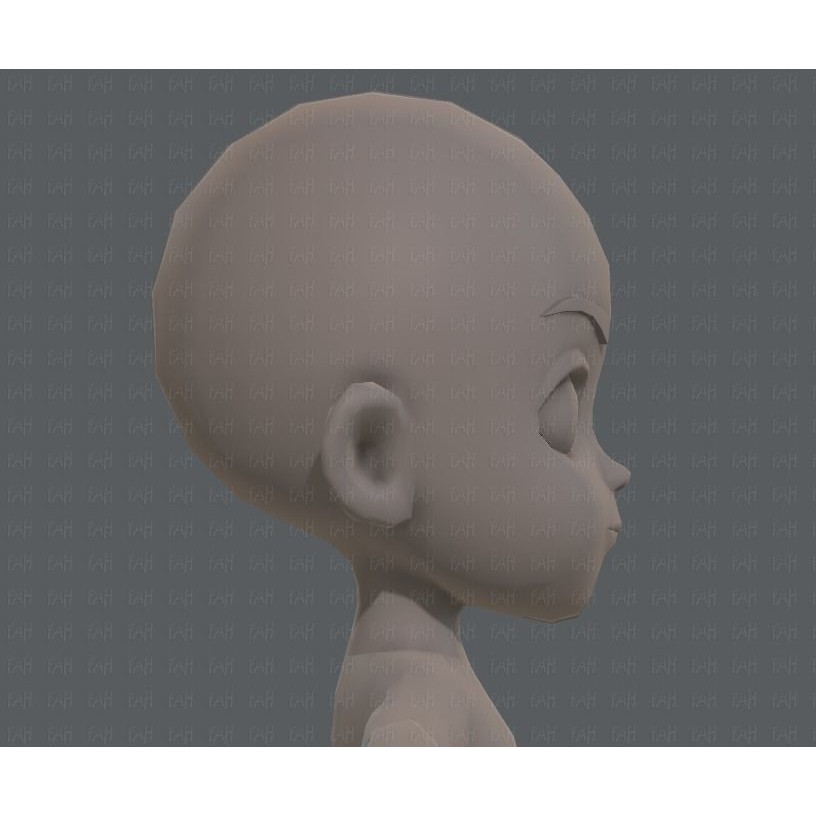Base Mesh Boy Character 3D Model – Low Poly Cartoon Asset, FBX - View 21