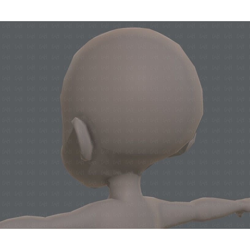 Base Mesh Boy Character 3D Model – Low Poly Cartoon Asset, FBX - View 24