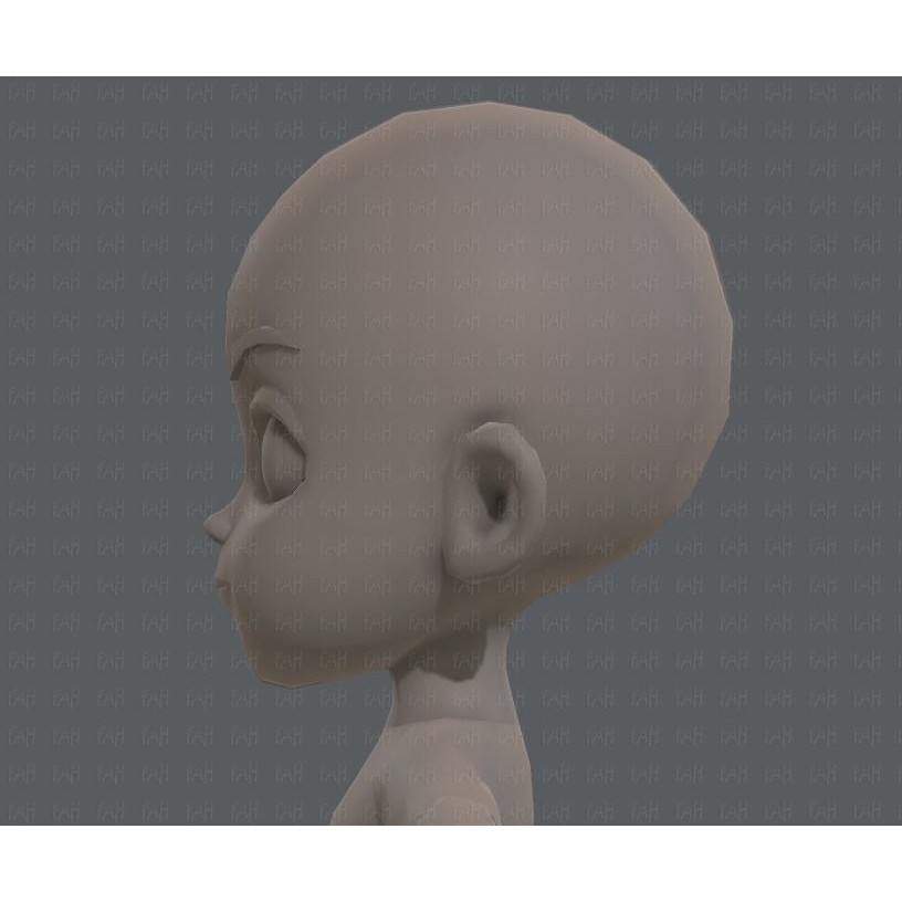 Base Mesh Boy Character 3D Model – Low Poly Cartoon Asset, FBX - View 25