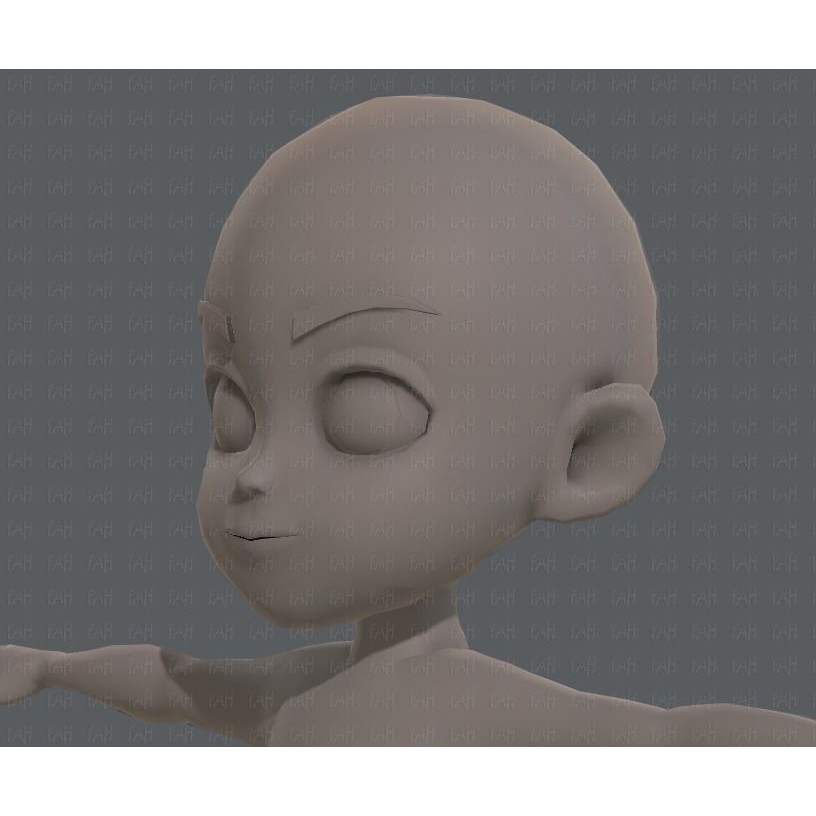 Base Mesh Boy Character 3D Model – Low Poly Cartoon Asset, FBX - View 26