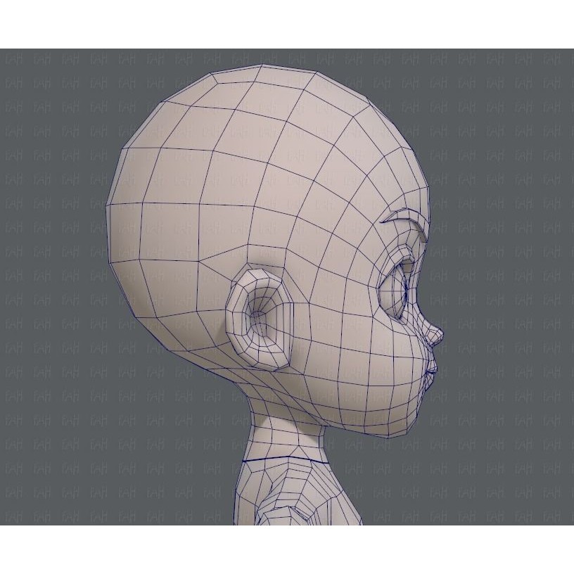 Base Mesh Boy Character 3D Model – Low Poly Cartoon Asset, FBX - View 29