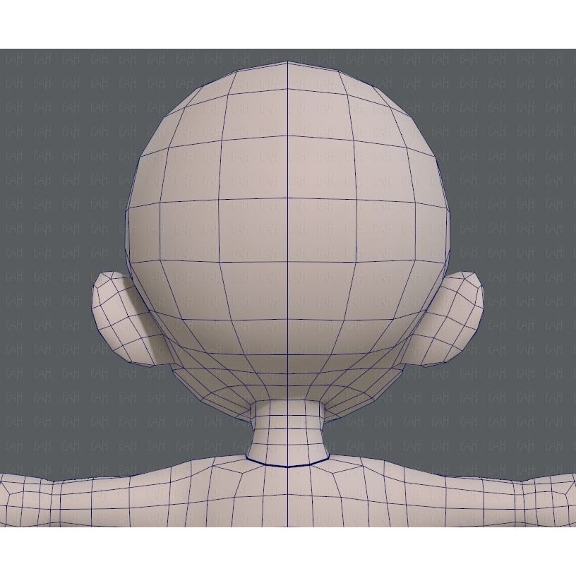 Base Mesh Boy Character 3D Model – Low Poly Cartoon Asset, FBX - View 31
