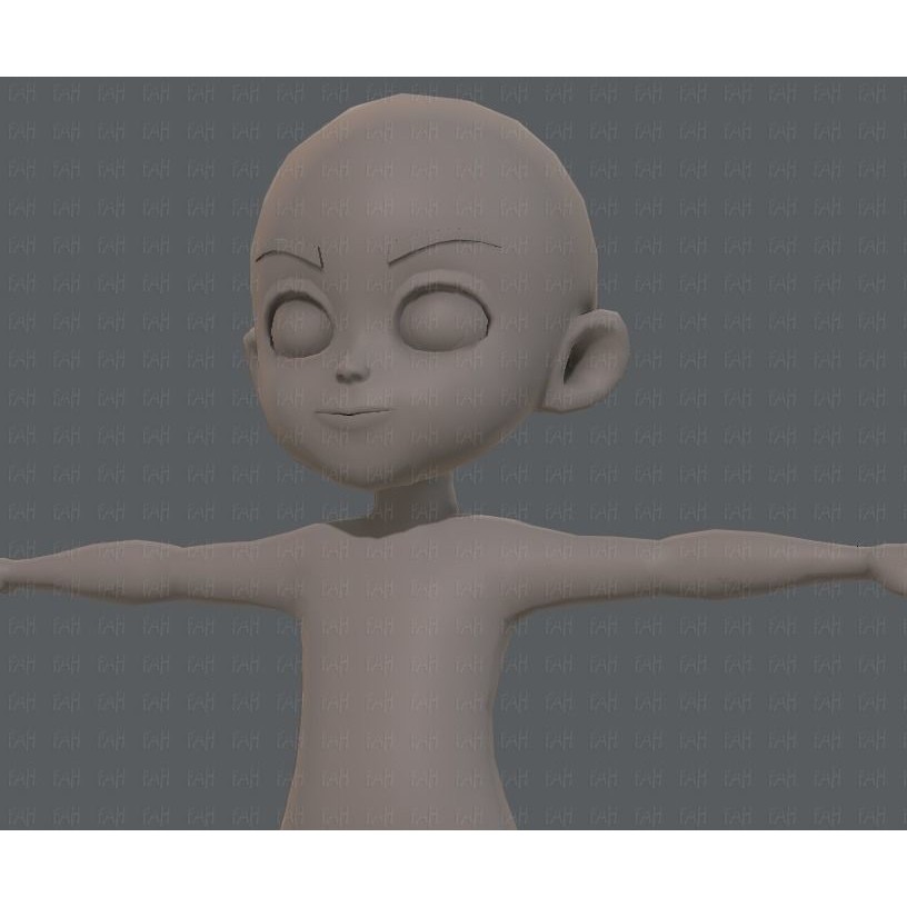 Base Mesh Boy Character 3D Model – Low Poly Cartoon Asset, FBX - View 35