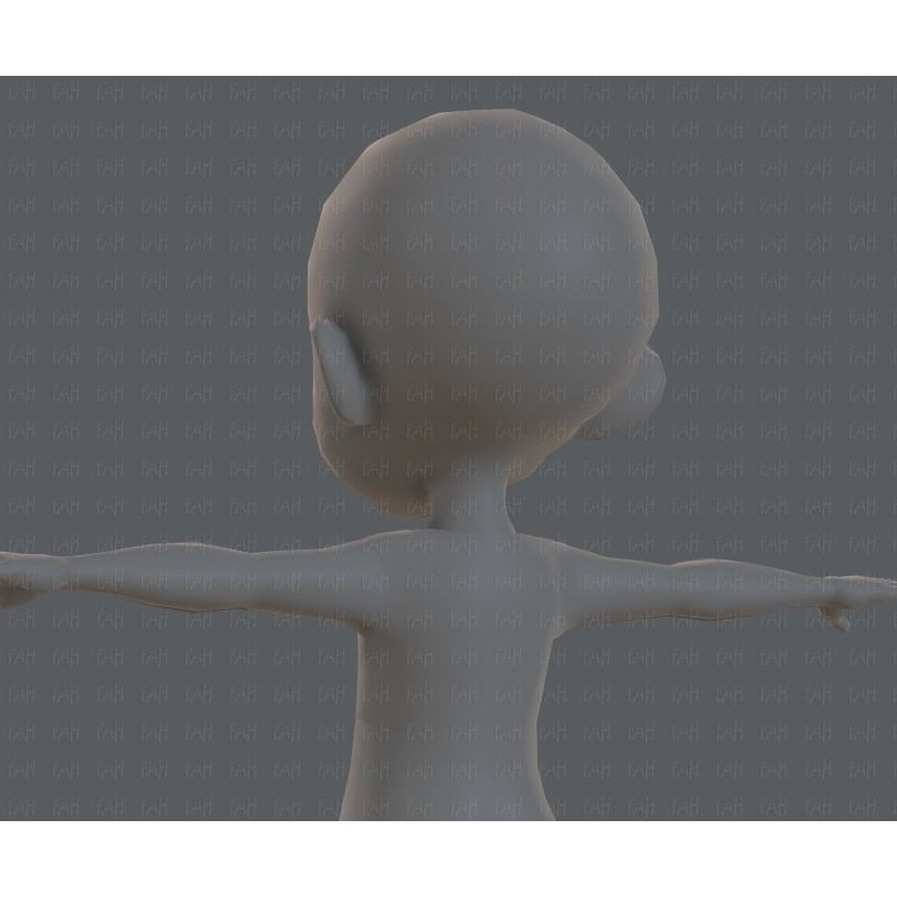 Base Mesh Boy Character 3D Model – Low Poly Cartoon Asset, FBX - View 37