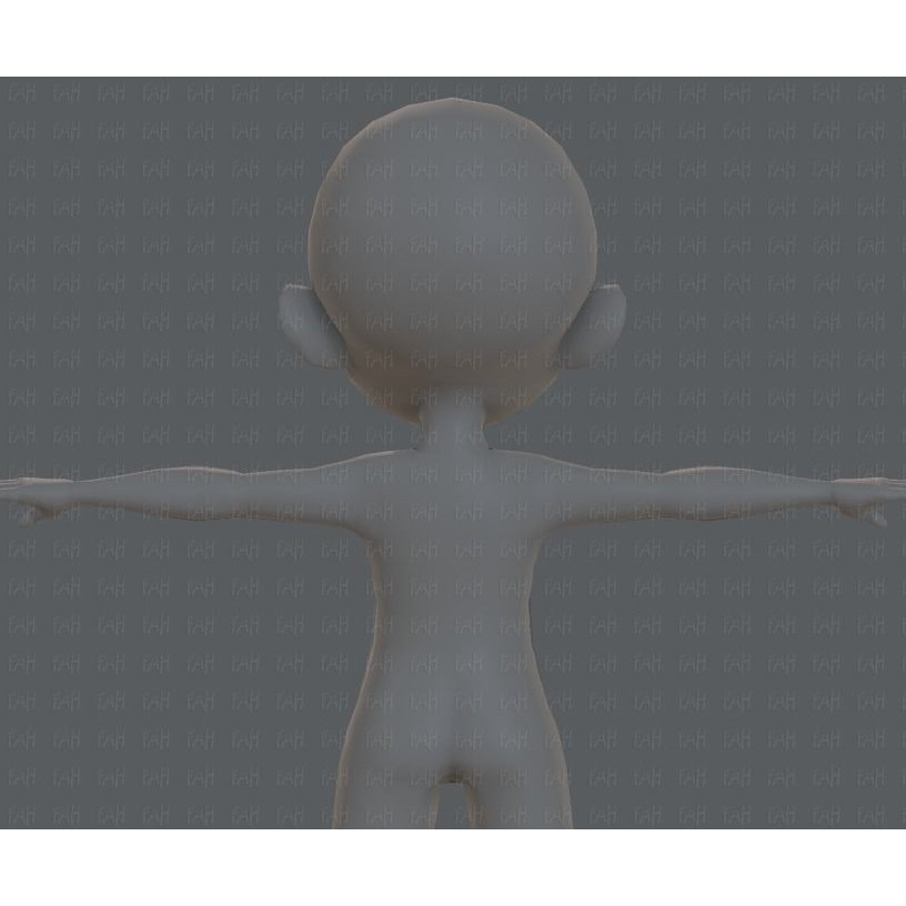 Base Mesh Boy Character 3D Model – Low Poly Cartoon Asset, FBX - View 41