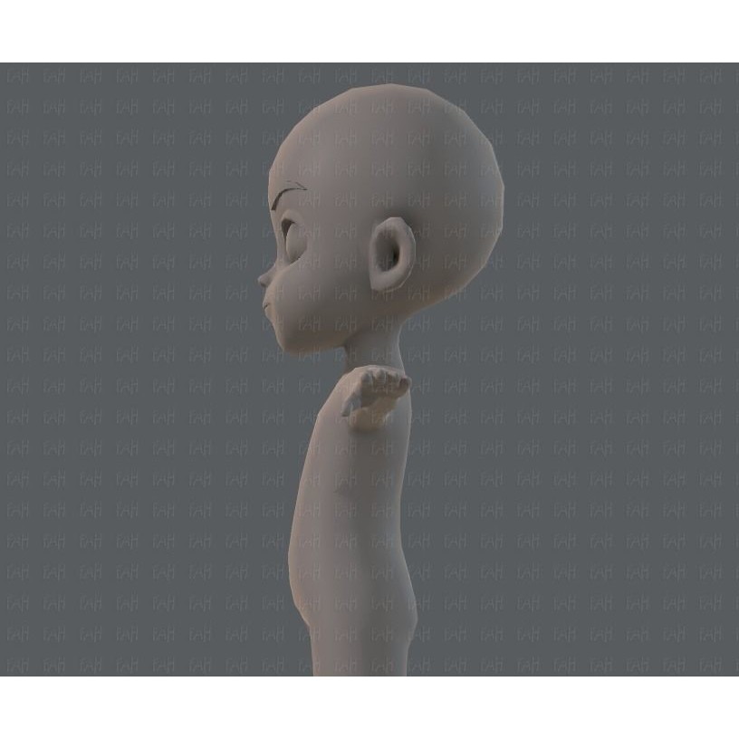 Base Mesh Boy Character 3D Model – Low Poly Cartoon Asset, FBX - View 43