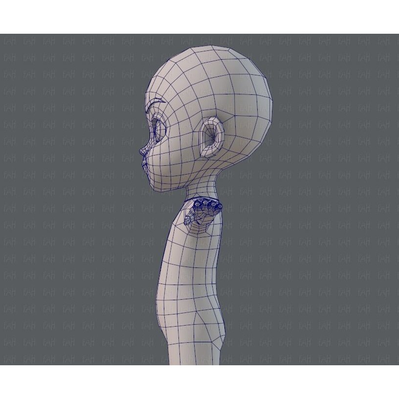 Base Mesh Boy Character 3D Model – Low Poly Cartoon Asset, FBX - View 44