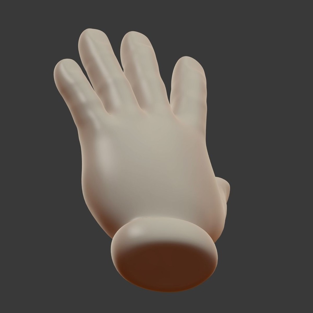 Cartoon Hand 3D Model – Low Poly Cartoon Style, Blender, FBX - View 18