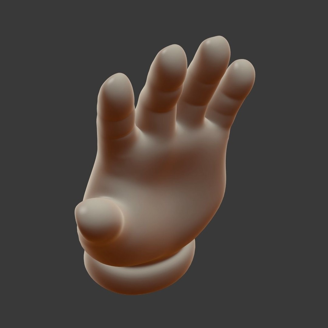 Cartoon Hand 3D Model – Low Poly Cartoon Style, Blender, FBX - View 20