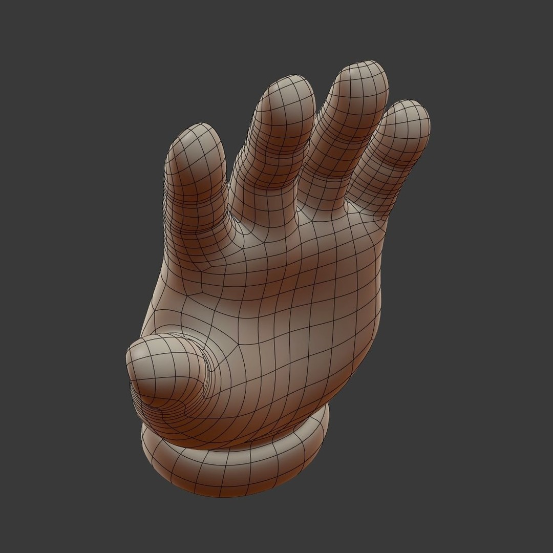 Cartoon Hand 3D Model – Low Poly Cartoon Style, Blender, FBX - View 21
