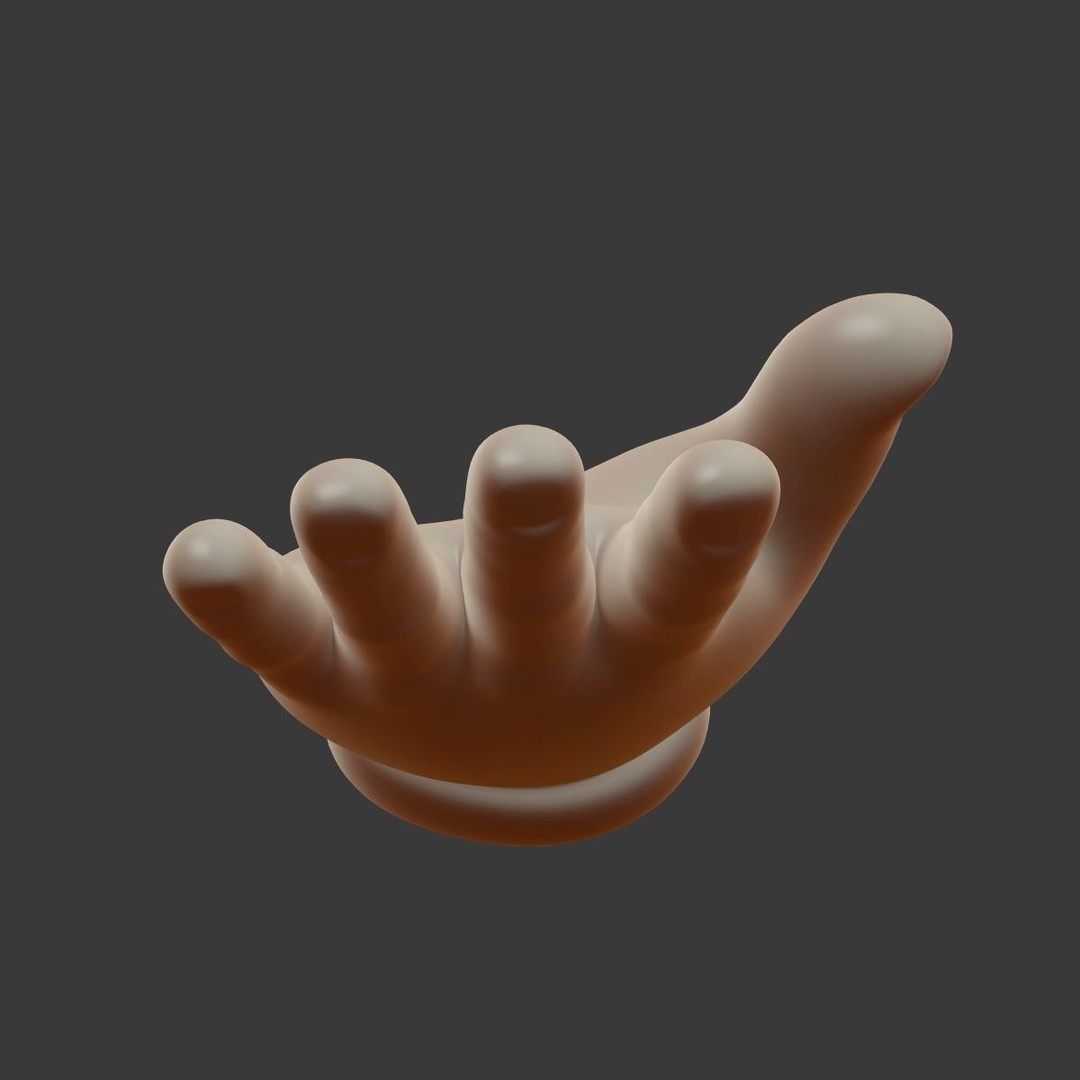 Cartoon Hand 3D Model – Low Poly Cartoon Style, Blender, FBX - View 22