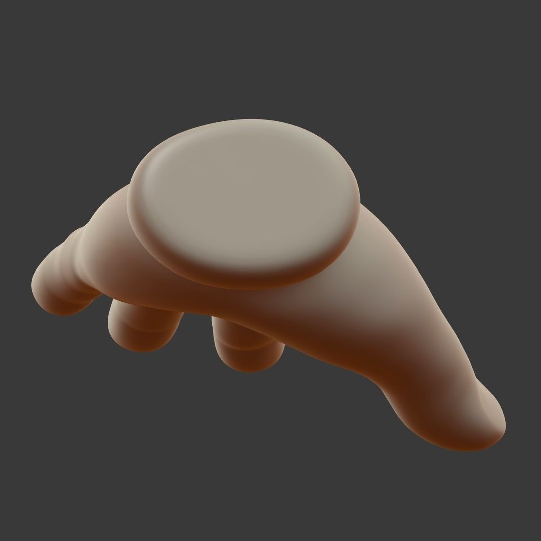 Cartoon Hand 3D Model – Low Poly Cartoon Style, Blender, FBX - View 24