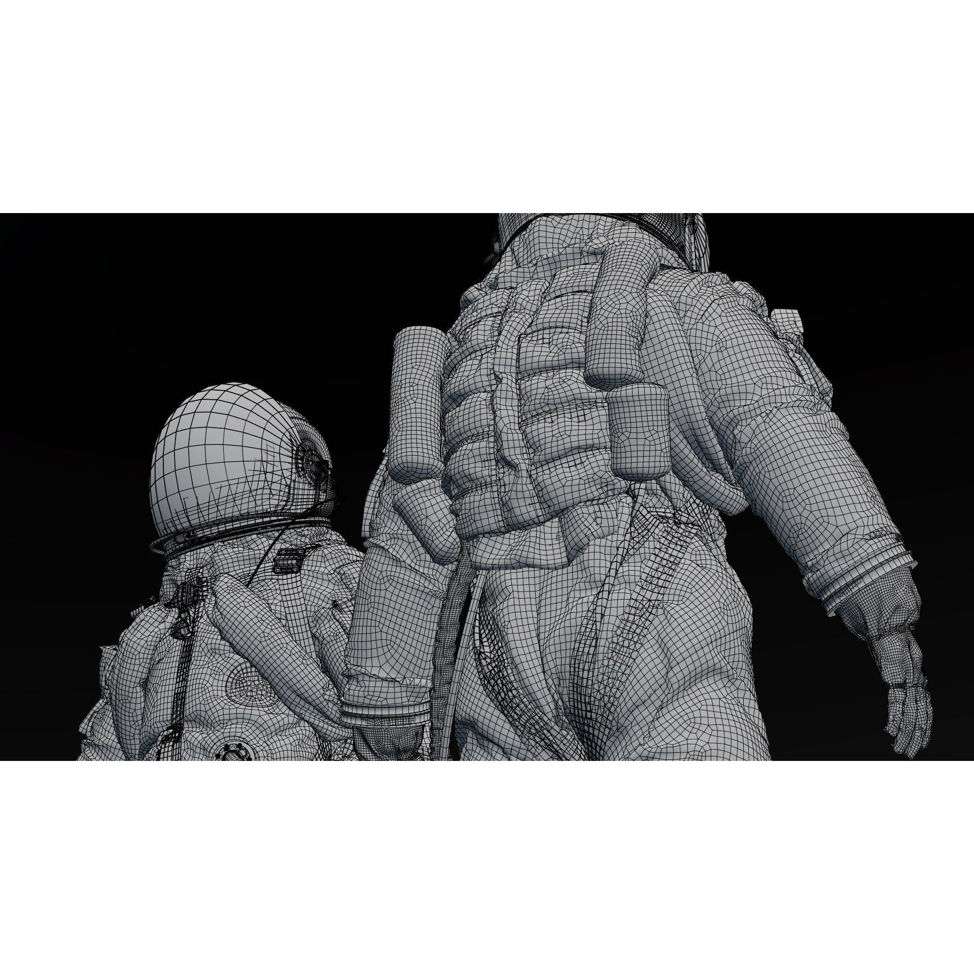 SPACESUIT Orange ACES - Game-Ready 3D Model