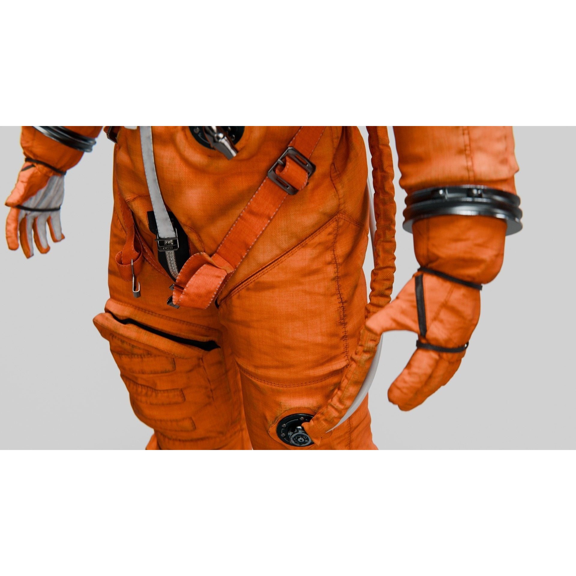 SPACESUIT Orange ACES - Game-Ready 3D Model - View 10