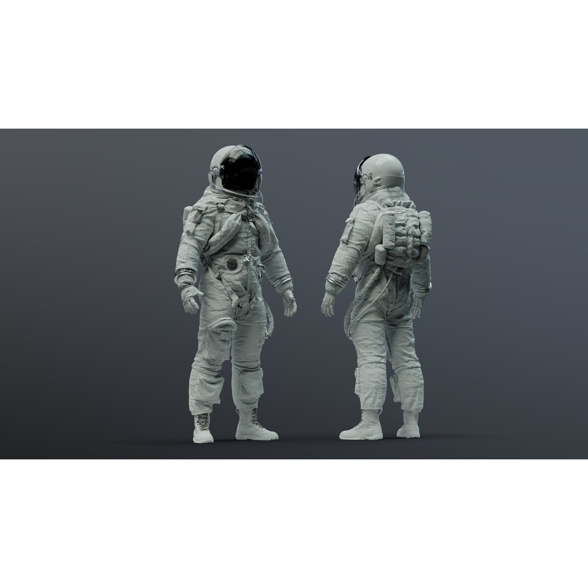 SPACESUIT Orange ACES - Game-Ready 3D Model - View 15