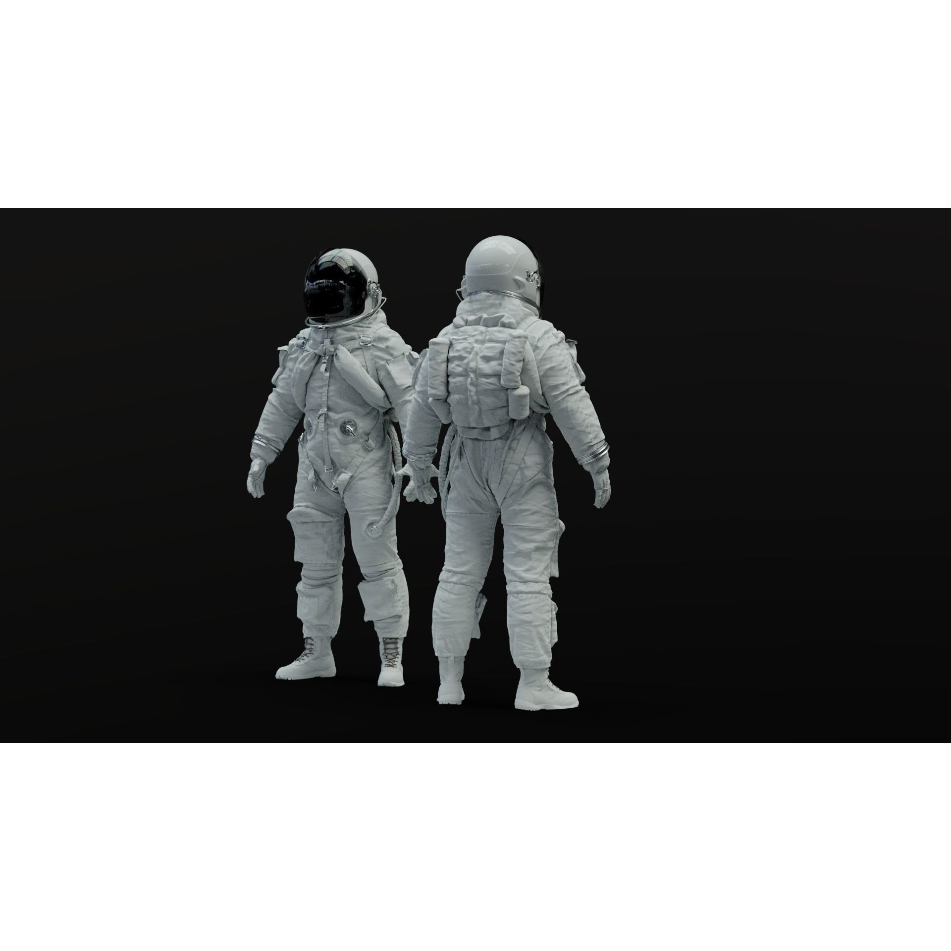 SPACESUIT Orange ACES - Game-Ready 3D Model - View 16
