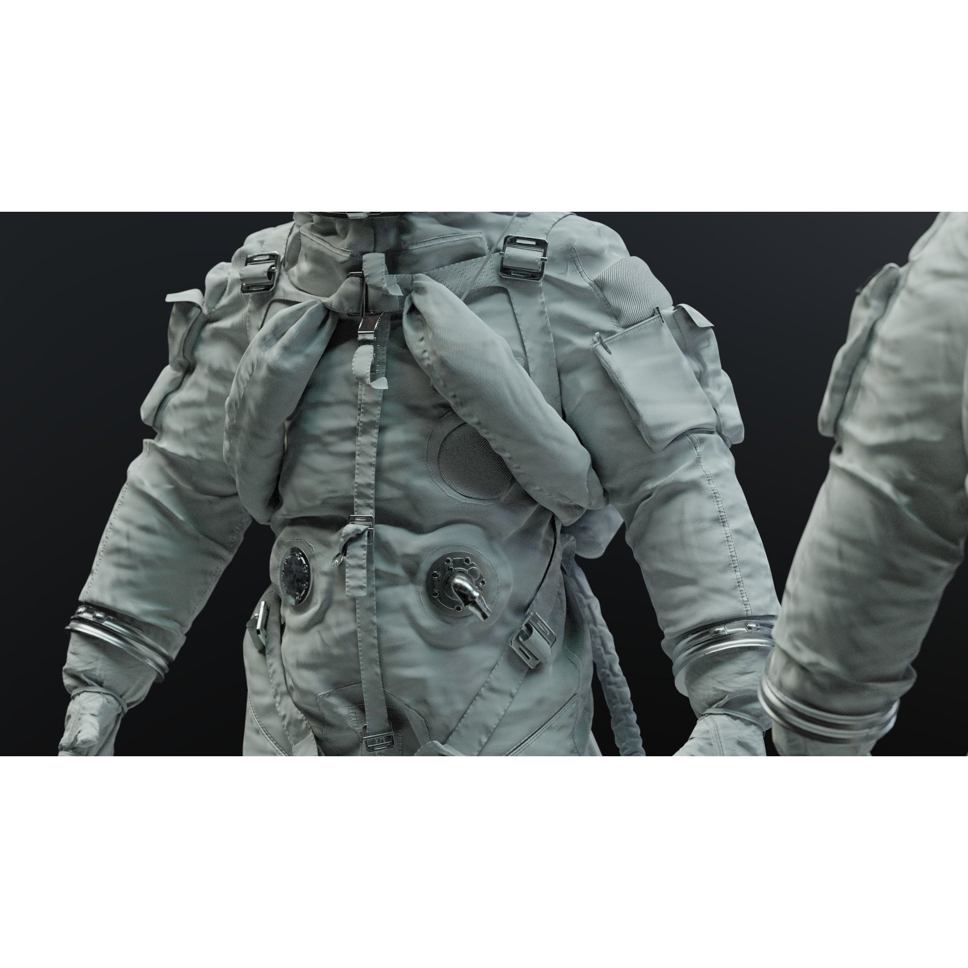 SPACESUIT Orange ACES - Game-Ready 3D Model - View 19