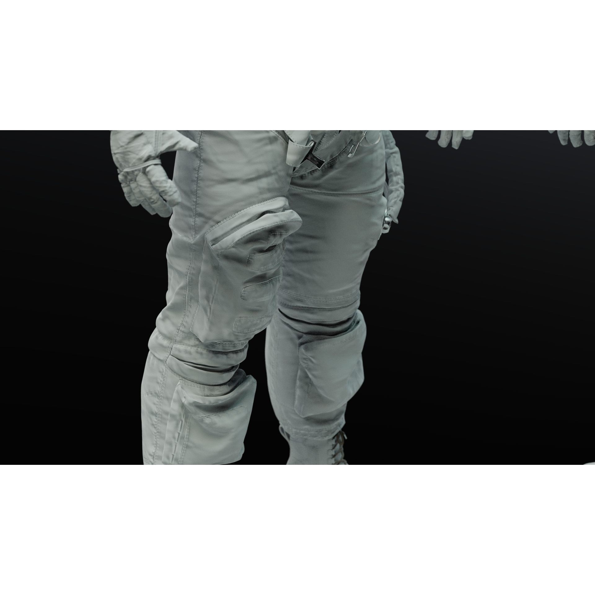 SPACESUIT Orange ACES - Game-Ready 3D Model - View 21