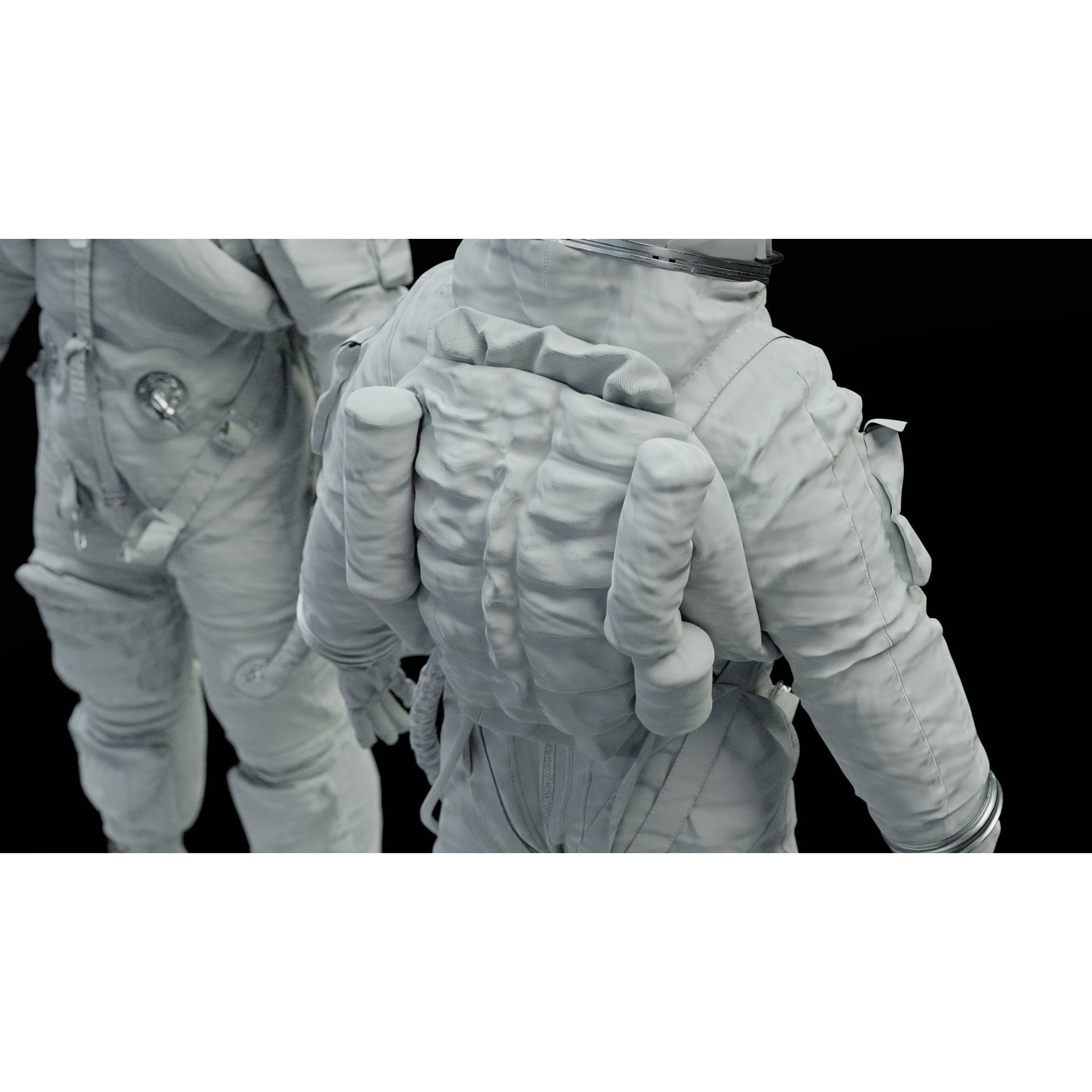 SPACESUIT Orange ACES - Game-Ready 3D Model - View 23